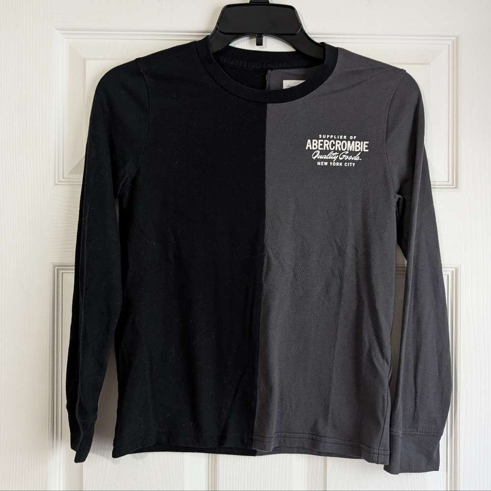 Abercrombie & Fitch Kids Black And Grey Long Sleeve Shirt Size 9/10